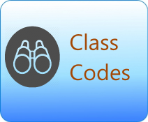 Picture of a binocular with the words class codes.