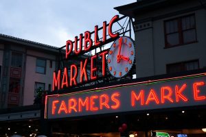 Public Fish Market in Downtown Seattle, Washington