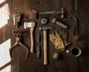 Tools used by a Trim Carpenter. 